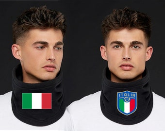 Italy Pack Of Two FC Snood Scarf Black Fleece Face Cover Neck Warmer Warm Supporters Shawl Christmas Gift Mask