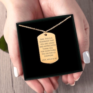Personalized Engraved Dog Tag Necklace: Custom Army Card Gift