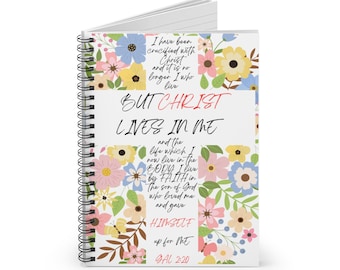 Cuaderno de espiral cristiano: diario inspirador basado en la fe