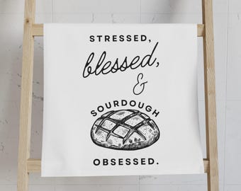 Toalla de mano "Sourdough Obsessed": Decoración para repostería en la cocina
