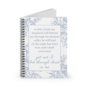 Religious Spiral Notebook, Christian Journal, Scripture Diary, Faith Notebook, Bible Study Gift