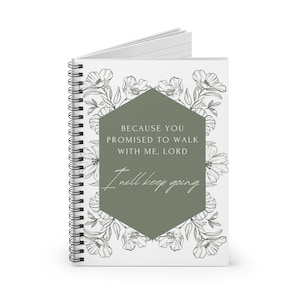 Religious Spiral Notebook, Faith Journal, Christian Gift, Inspirational Stationery, Bible Verse, Ruled Line