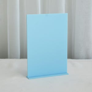Blank Acrylic Sign with Base rectangle 13.5 x 18 cm DIY Table Number, Menu