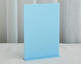 Blank Acrylic Sign with Base rectangle 13.5 x 18 cm DIY Table Number, Menu