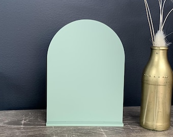 Arch A5 Acrylic Sign Blank with Base: DIY Wedding, Party Table Sign, Freestanding