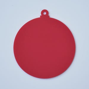 acrylic bauble ornament red blank