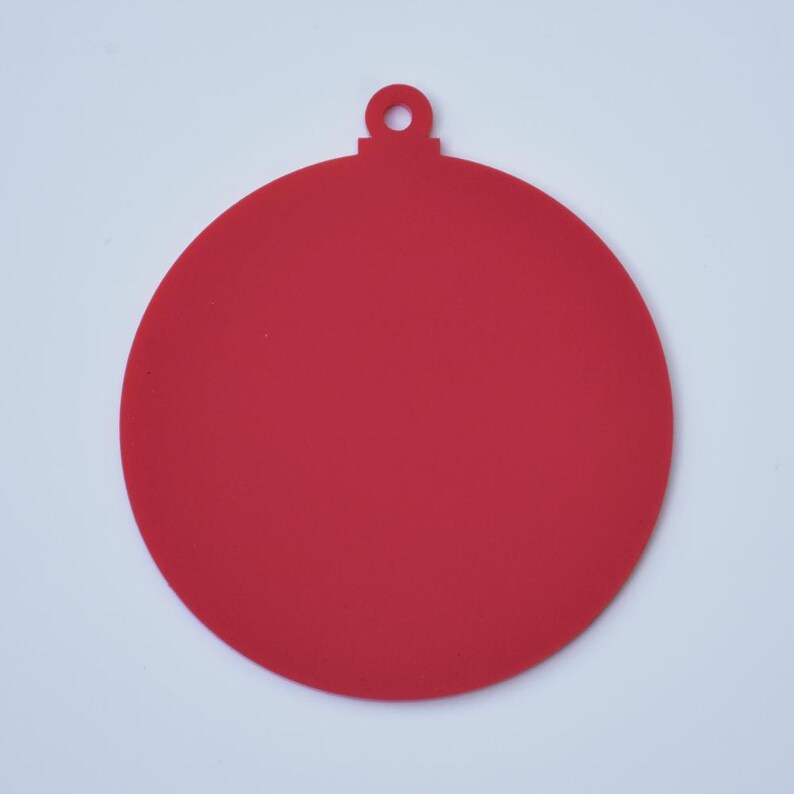 acrylic bauble ornament red blank