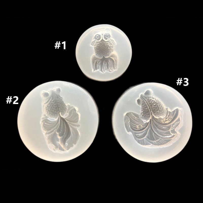 3D silicone mold resin goldfish mold decor for chocolate cake baking tools