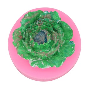 Silicone Flower Mold Mould Flexible Push Mold polymer clay, resin, pmc,  jewelry, embellishment (297)