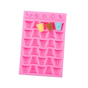 Molde de letras en forma de olla, molde para pastel de Chocolate, herramientas de decoración de pasteles de boda, moldes para pasteles Fondant Sugarcraft