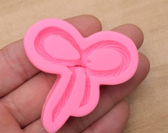 Bowknot ribbon silicone mold decor for keyring mobile phone shell accessories