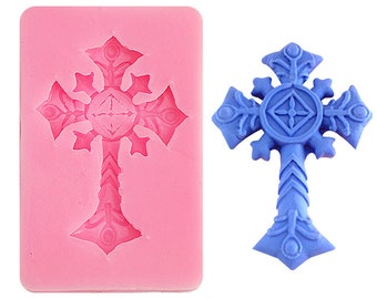 silicone mold resin clay cross mold decor for chocolate cake baking tools