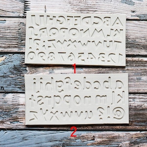 Molde de letras número pastel Chocolate molde boda pastel decoración herramientas Fondant Sugarcraft pastel moldes