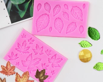 3D silicone mold resin clay maple leaf mold decor for chocolate cake baking tools