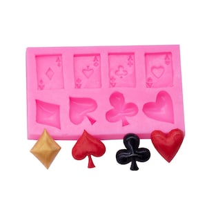 Formy silikonowe do kart do gry Formy do ciast Czekoladowe formy do ciast weselnych Narzędzia do dekorowania ciast Fondant Sugarcraft Formy do ciast