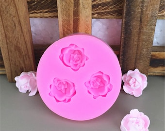 3D silicone mold resin clay rose flower mold decor for chocolate cake baking tools