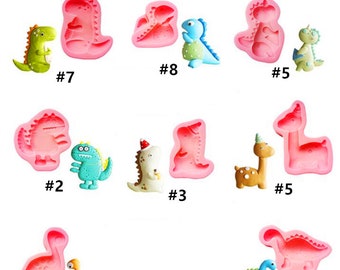 dinosaur silicone mold decor for chocolate cake baking tools
