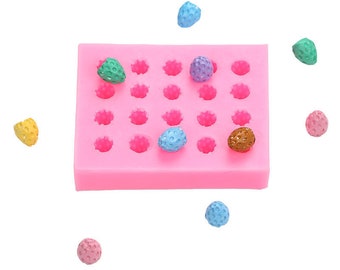 Strawberry SPECIAL OFFER Silicone Mold 5 Cavities Wax Mold Resin