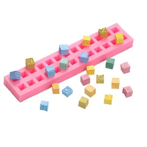Molde de letra quadrada 3d para bolo, chocolate, ferramentas de decoração de bolo de casamento, fondant, moldes de bolo