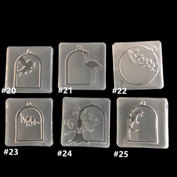 3D silicone mold resin clay angel flamingo branch birds tree gecko mold decor for chocolate cake baking tools