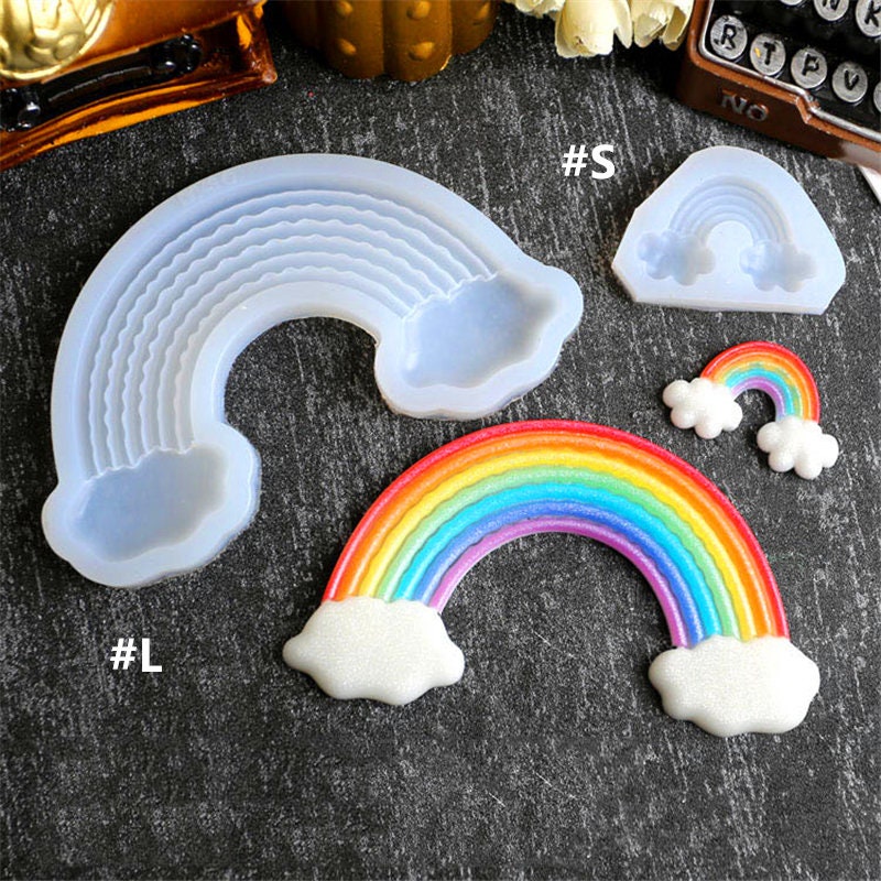 3D silicone mold resin rainbow mold decor for chocolate cake baking tools