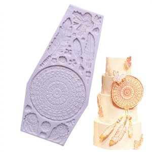 シリコン型 樹脂粘土 ドリームキャッチャー型 チョコレートケーキ用デコレーション ベーキングツール