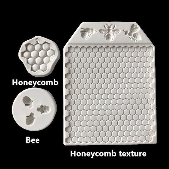 bee honeycomb silicone mold decor for Soft clay drops chocolate cake baking  tools