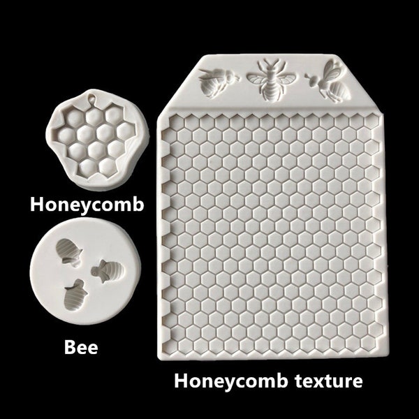 bee honeycomb silicone mold decor for Soft clay drops chocolate cake baking tools