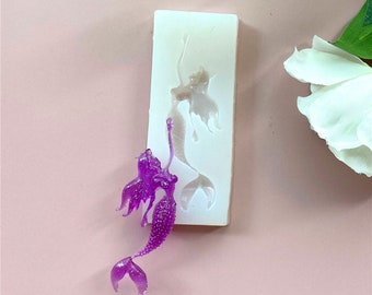 3D silicone mold resin clay mermaid mold decor for chocolate cake baking tools