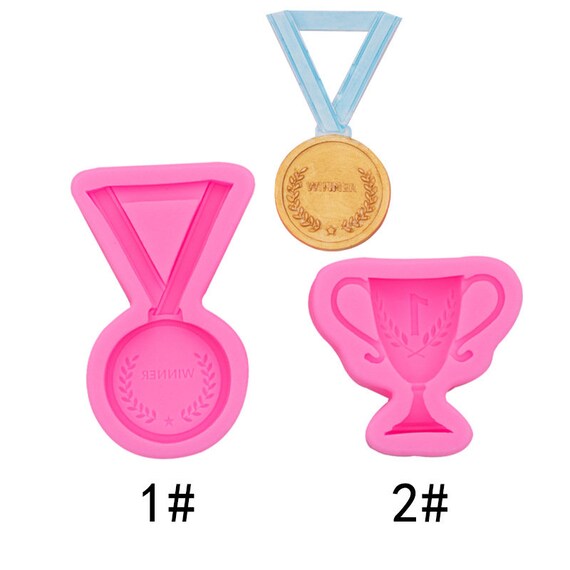 Silicone Cake Mold Set - Crown, Stars, Medal & Trophy Shapes For Chocolate, Jelly, Cupcakes & Baking - View #5