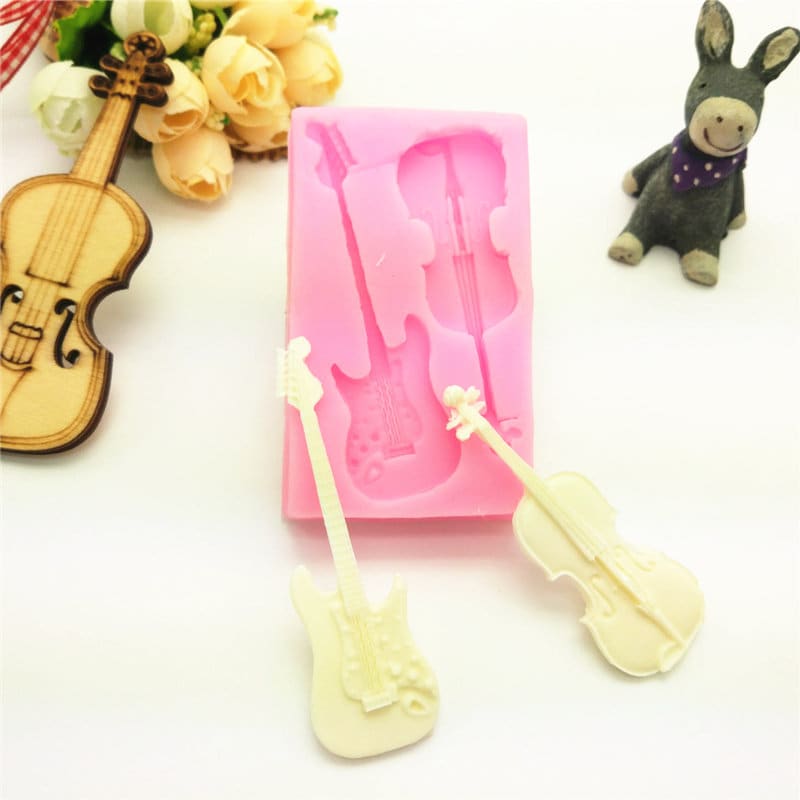 Guitar Shape Silicone Mold - Fondant, Chocolate, Soap Mold For Baking & DIY Crafts, Food Safe - View #7