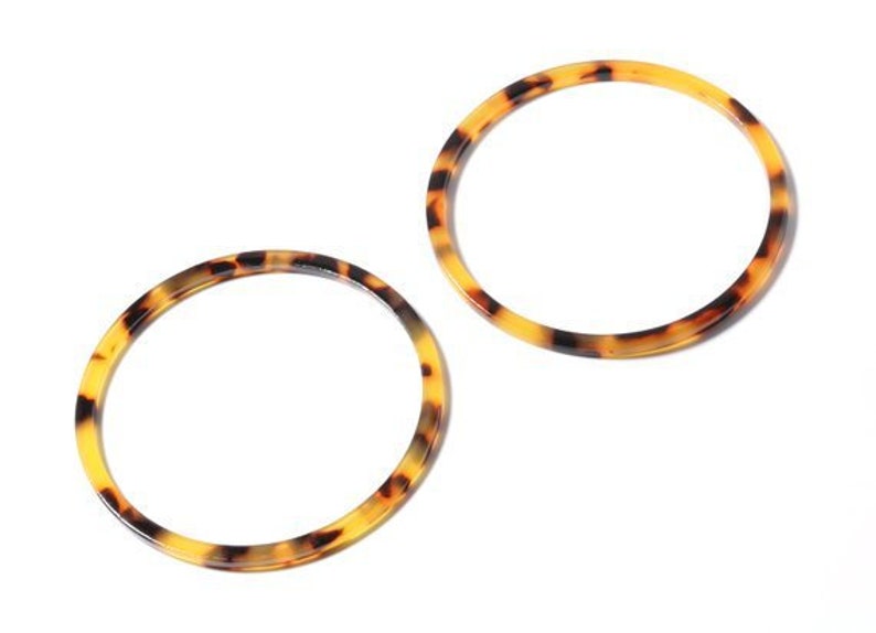 10pcs Tortoise shell acetate acrylic yellow leopard circle charm pendant jewelry earrings findings supplies 65mm 1164A