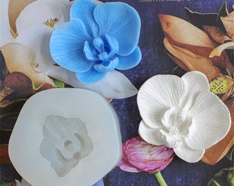 Butterfly orchid flower silicone mold decor for epoxy Aromatherapy gypsum soap Car decoration