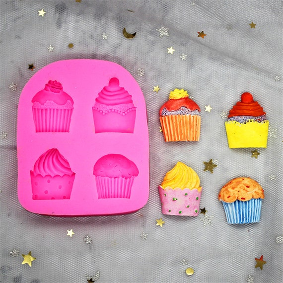Silicone Mold Resin Clay Cupcake Mold Decor for Chocolate Cake