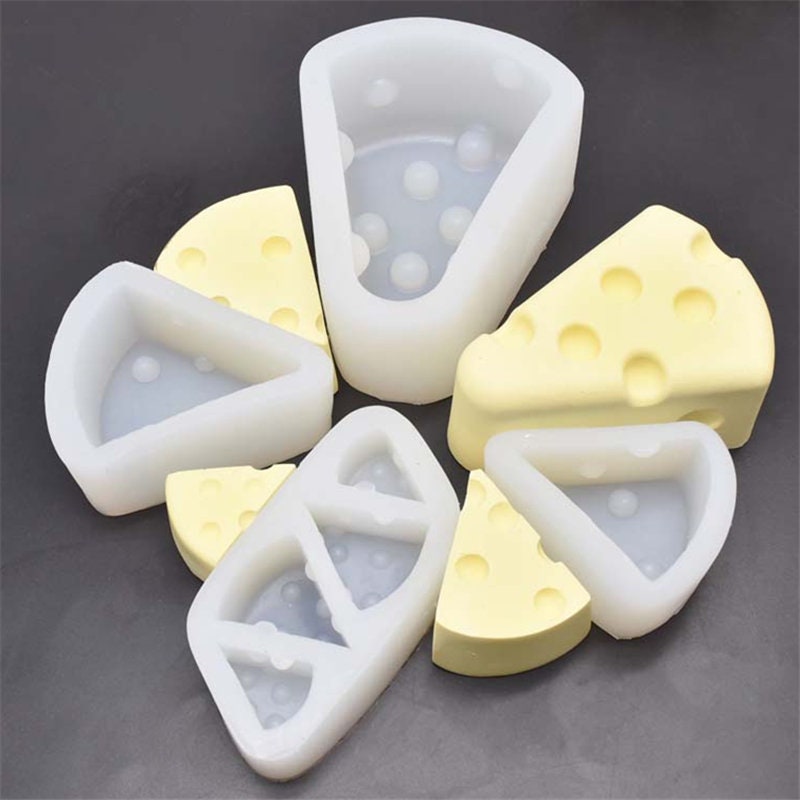 3D silicone mold resin clay triangle cheese mold decor for chocolate cake baking tools