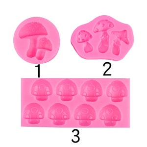 3D silicone mold resin clay mushroom mold decor for chocolate cake baking tools