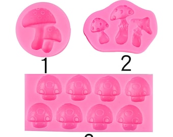 3D silicone mold resin clay mushroom mold decor for chocolate cake baking tools