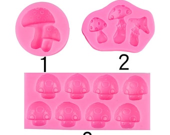 3D silicone mold resin clay mushroom mold decor for chocolate cake baking tools