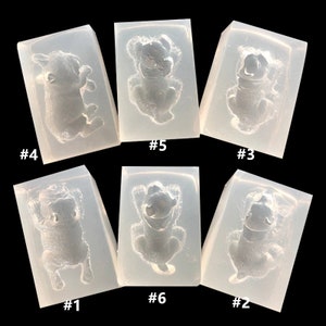 3D silicone mold resin clay little puppy dog mold decor for chocolate cake baking tools
