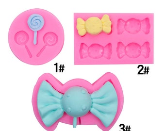 Candy Bow Lollipop Silicone Molds, Cake Decorating