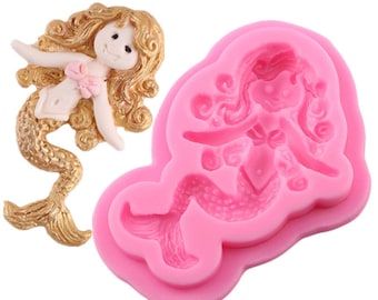 Mermaid Silicone Mold: Cake, Chocolate, Fondant, Sugarcraft