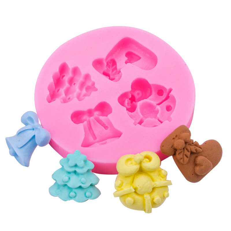 Christmas tree Bell ladybug socks mold Cake Chocolate Mold wedding Cake Decorating Tools Fondant Sugarcraft Cake Molds