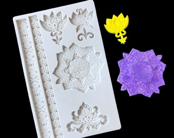 relief flower mold Cake Chocolate Mold wedding Cake Decorating Tools Fondant Sugarcraft Cake Molds