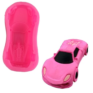 Lot De 2 Moules En Silicone 3D Trophée Voiture De Course - Décoration Gâteau, Pâte à Sucre, Cupcakes Et Résine