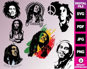 Bob Marley Vector Etsy