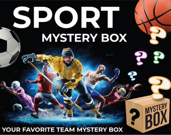 Favoriete sportmysteriebox Door sportteam geïnspireerde mysteriebox Gepersonaliseerde sportteammysteriebox Kies doosgrootte (S, M, L, XL, XXL)