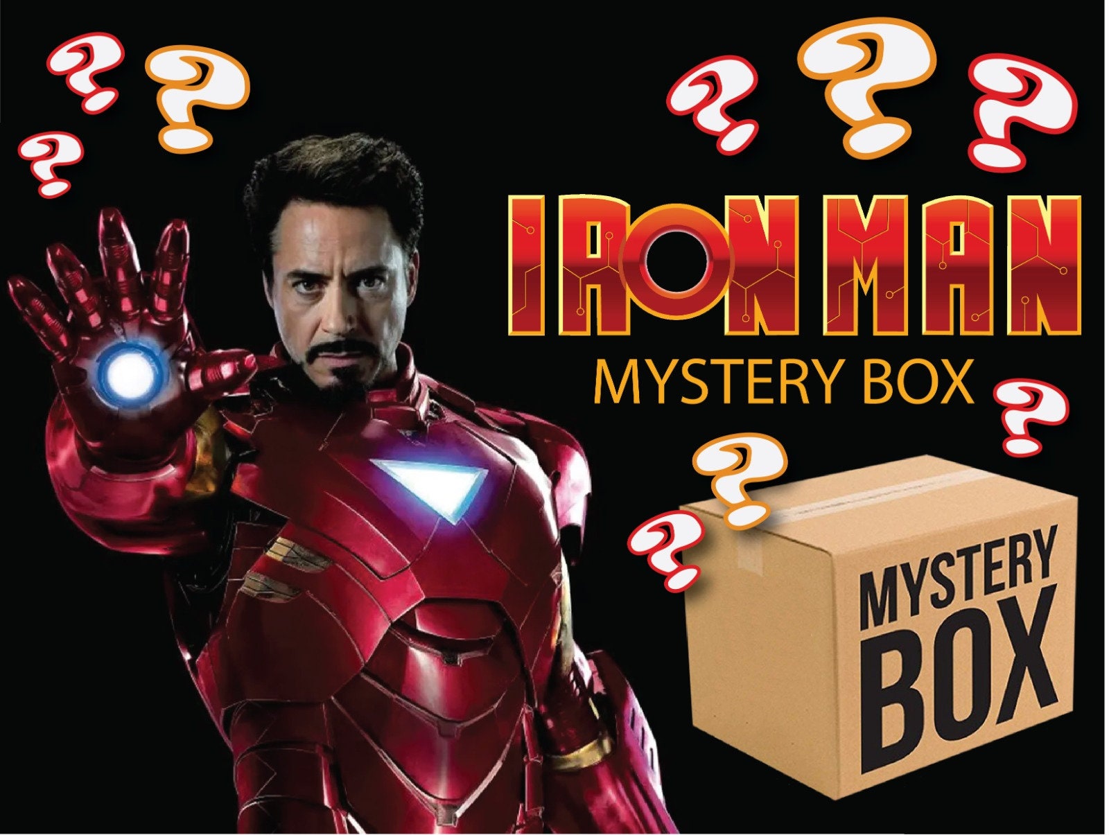 Iron Man Mystery Box Iron Man Surprise Box Personalized Iron Etsy