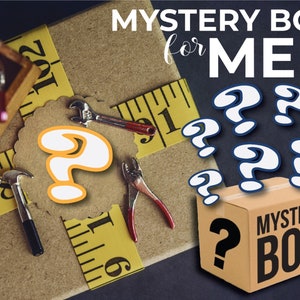 Mystery box for men Personalized men surprise box Mens mystery Mystery men box Gift box Mystery surprise Choose box size S,M,L,XL,XXL