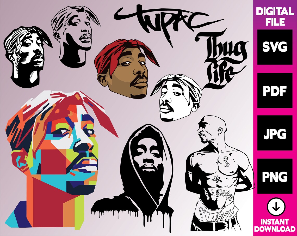Download 2PAC svg Tupac svg Thug life svg Tupac shakur svg Cut file ...