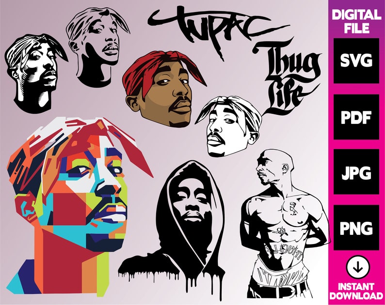 Download 2PAC svg Tupac svg Thug life svg Tupac shakur svg Cut file ...
